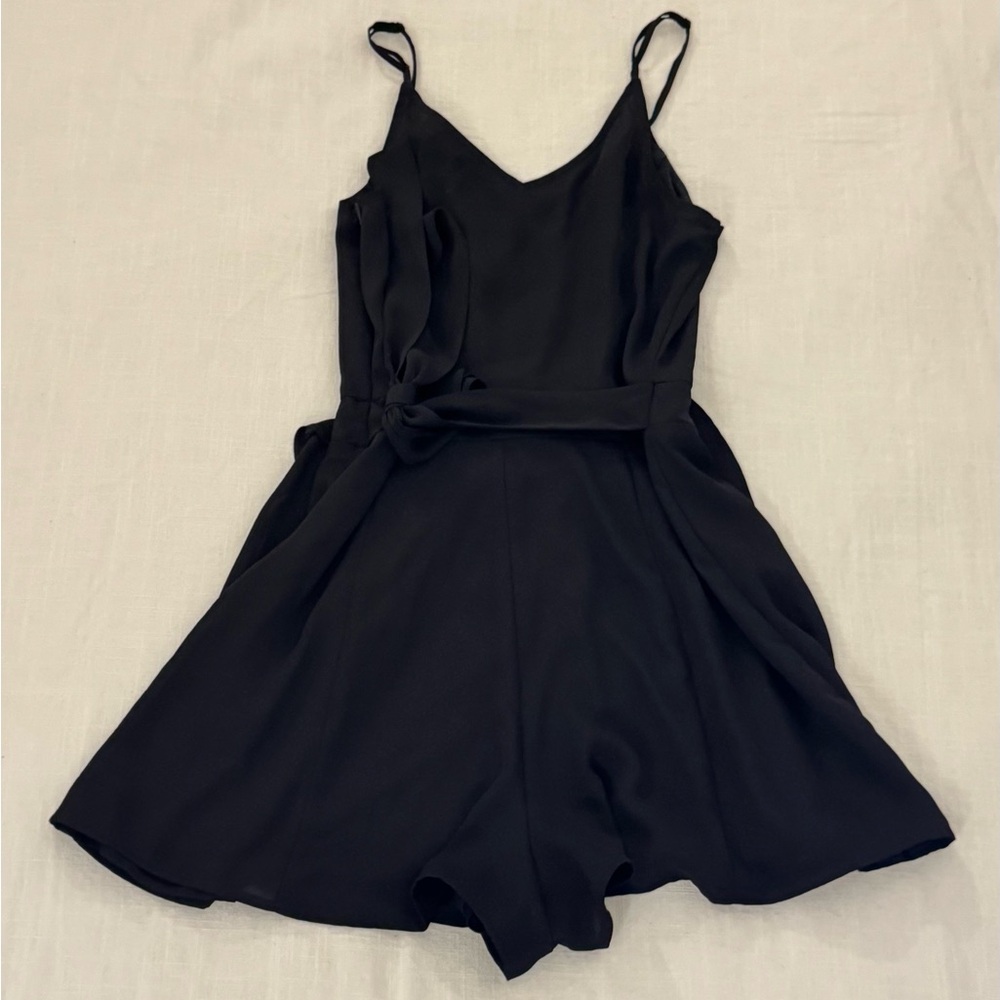 Express Black Wrap Mini Romper - image 3